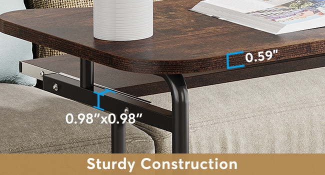 32 Inches Portable Desk with Power Outlets