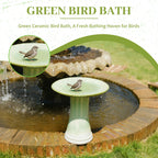 Handmade Glazed Ceramic Bird Bath