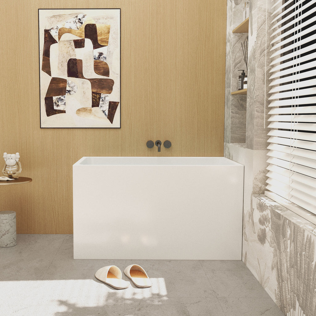 43" Acrylic Freestanding Bathtub with Seat