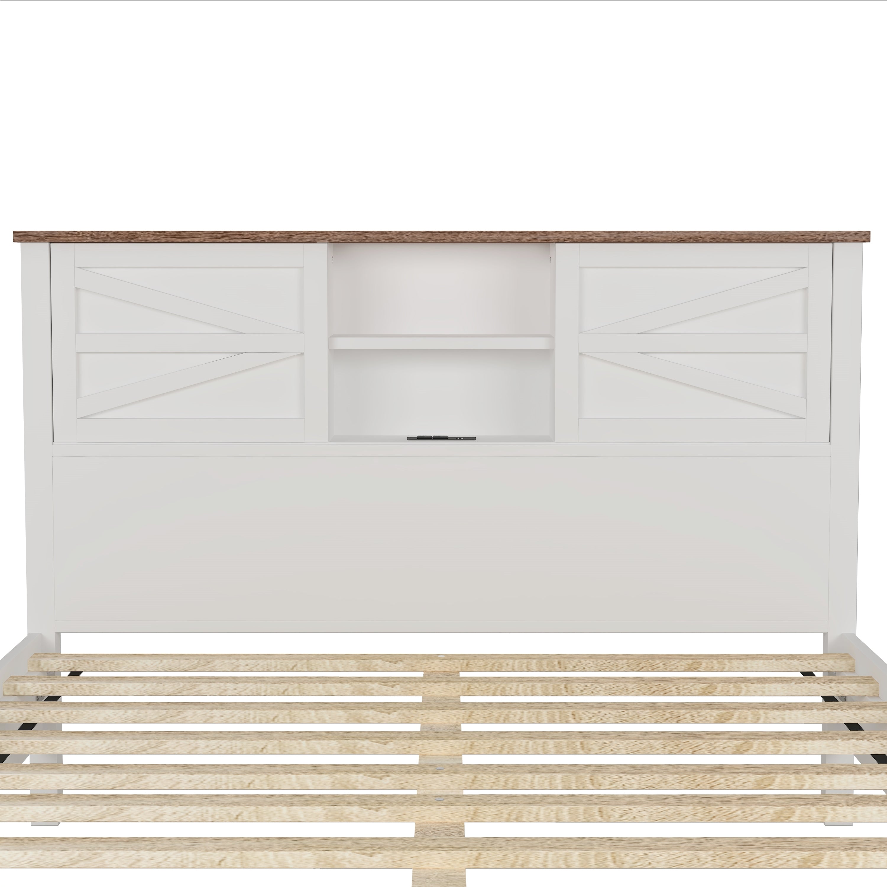 3-Piece Full Size Farmhouse Platform Bed Set with Storage
