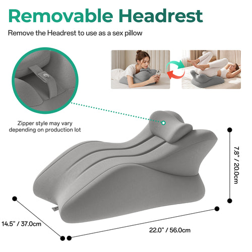 27° Ergonomic Memory Foam Support Pillow for Couples