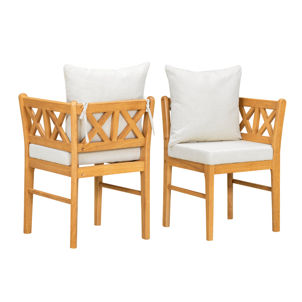 Farmhouse Modern Dining Corner Chairs Set of 2