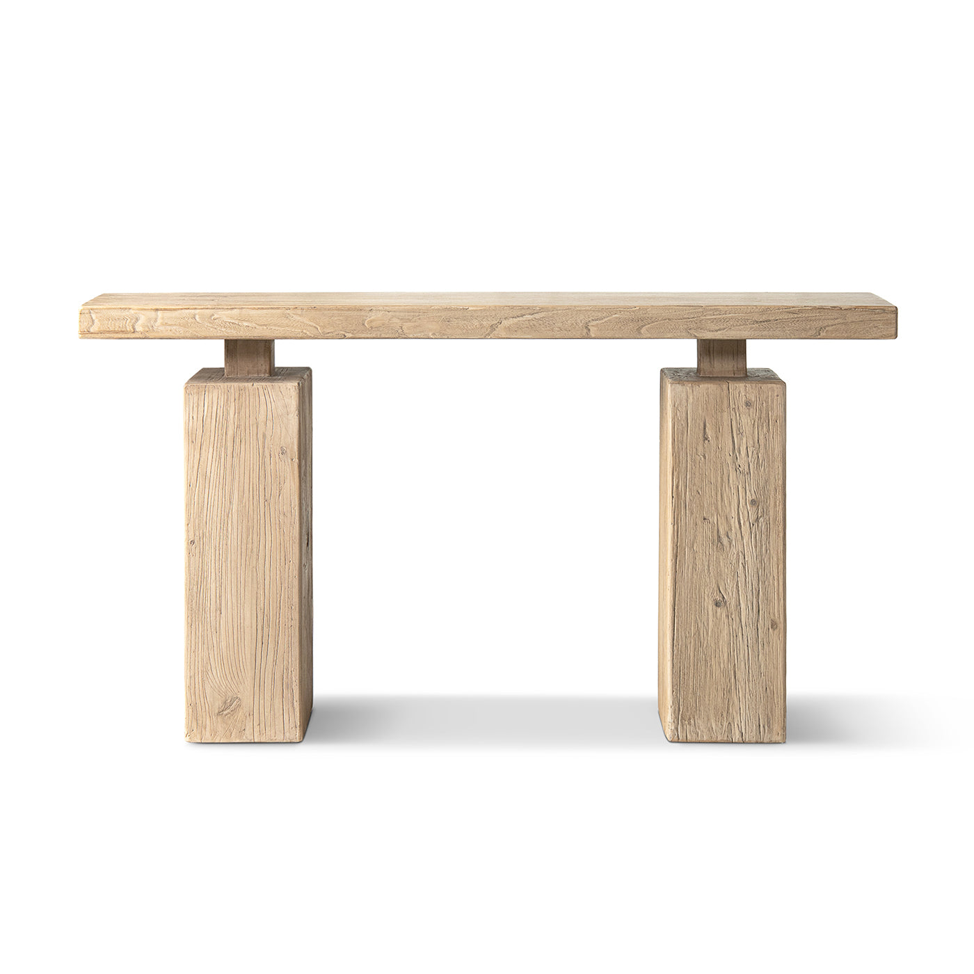 Calder 60" Solid Reclaimed Elm Plinth Console Table