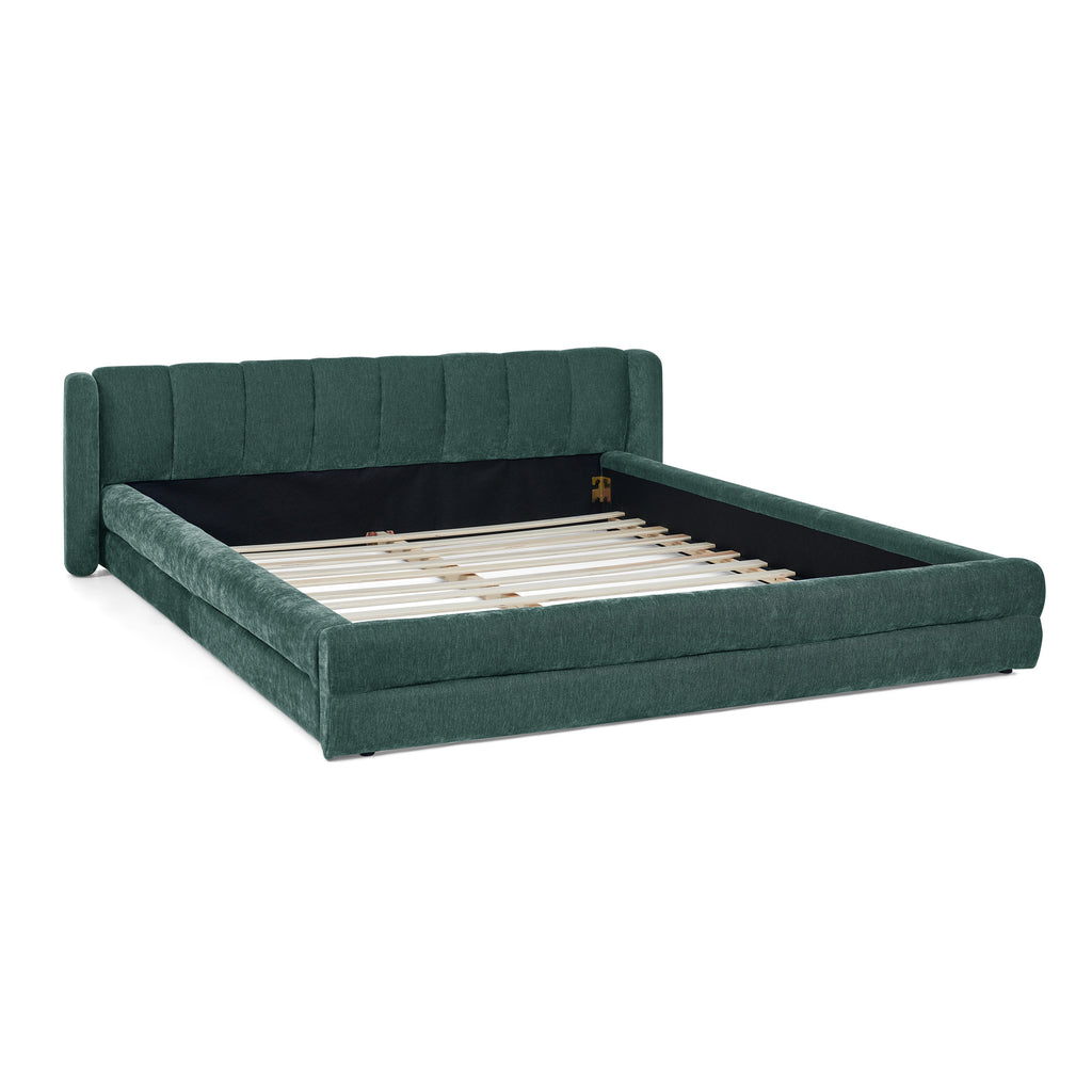 Queen Size Upholstered Bed Frame with Thick Fabric