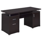 Rochelle Cappuccino 2-Drawer Office Computer Desk