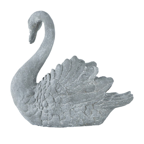 16.5x9x15.5" Mgo Swan Planter