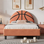 Basketball Design Upholstered Twin Platform Bed