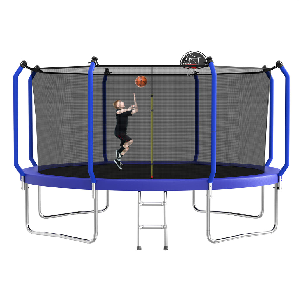 14FT Trampoline with Basketball Hoop