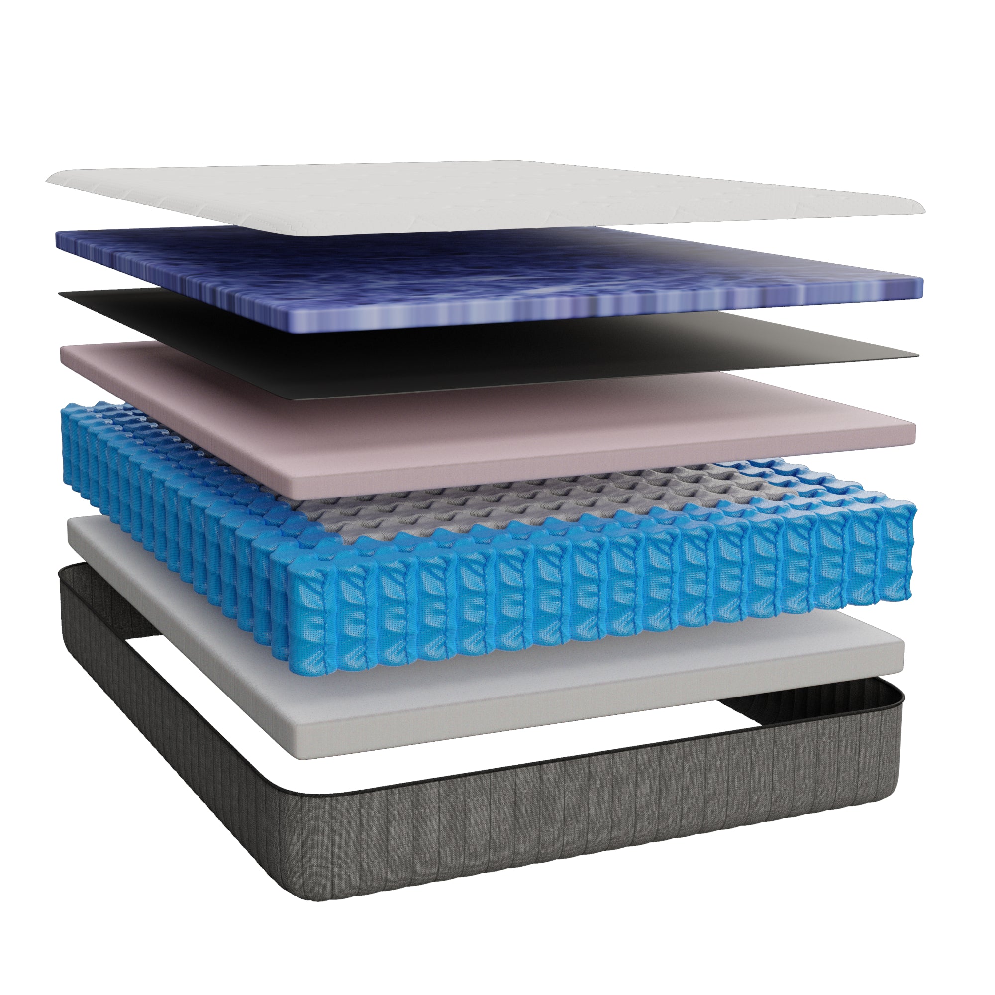 GhostBed Massage Mattress Hybrid 12" Profile - King