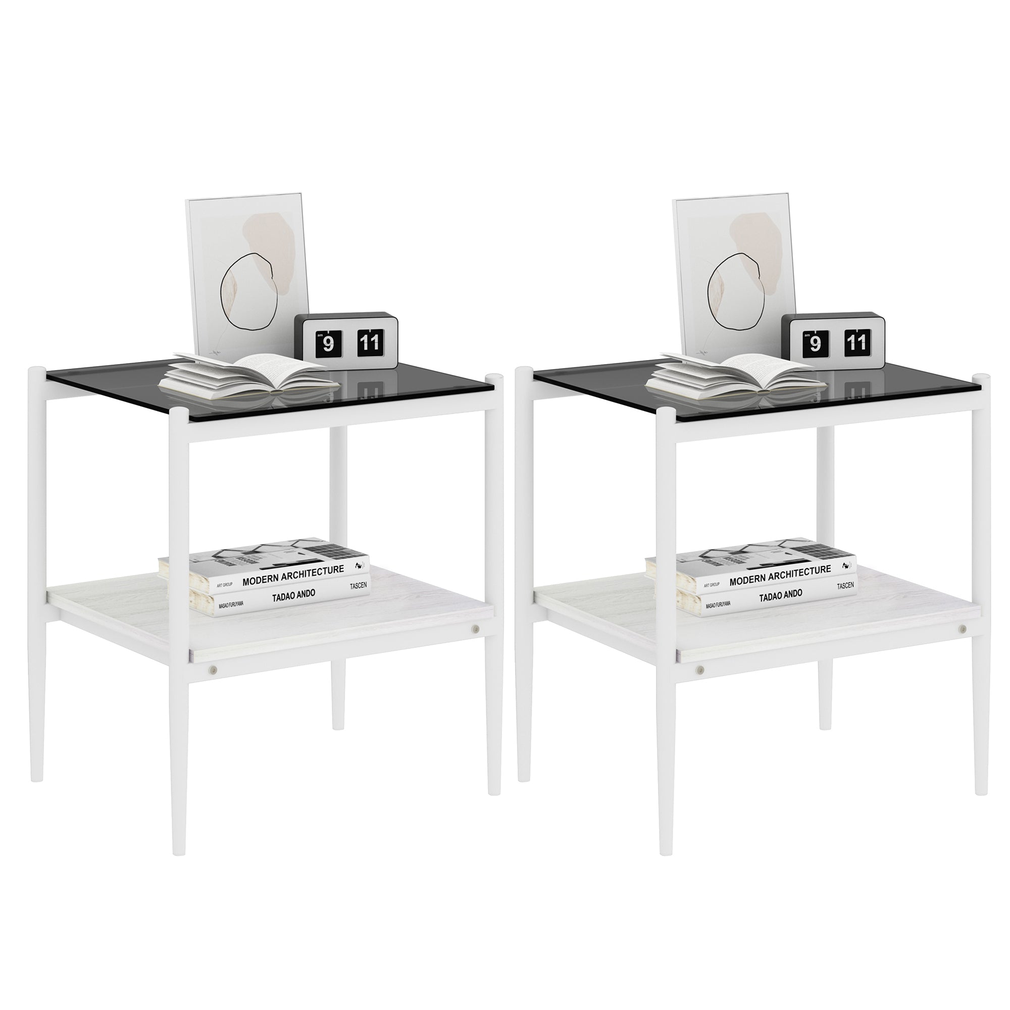 Set of 2 Rectangle End Tables