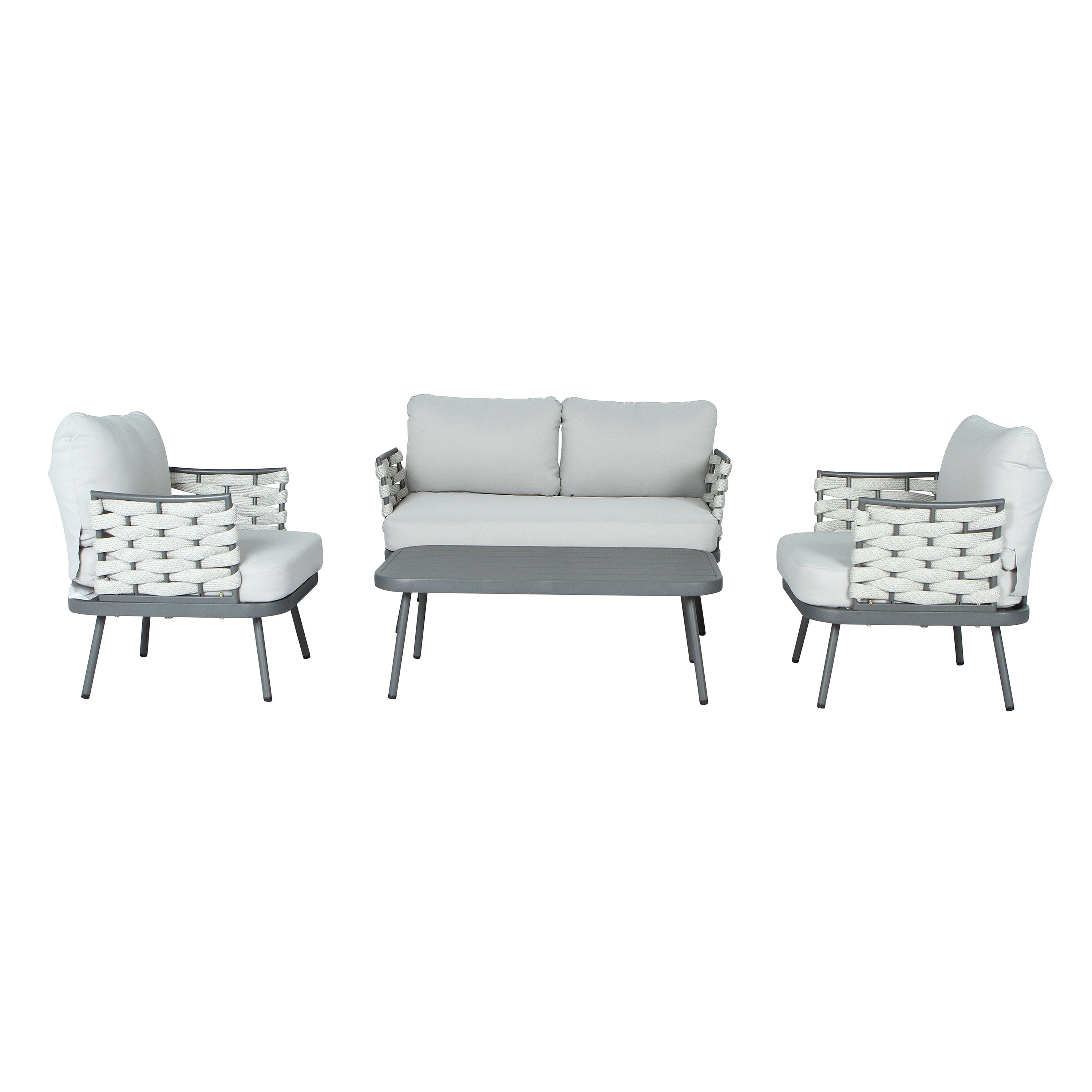 Mariano Steel 4-Pieces Conversation Set