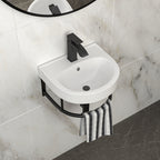 16"x14" Wall-Mounted Ceramic Bathroom Sink