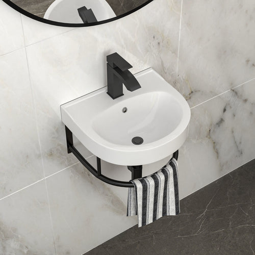 16"x14" Wall-Mounted Ceramic Bathroom Sink