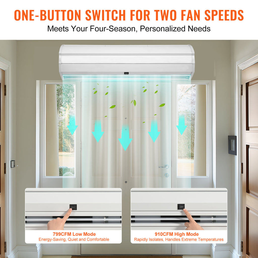 36" Commercial Indoor Air Curtain Super Power 2 Speeds