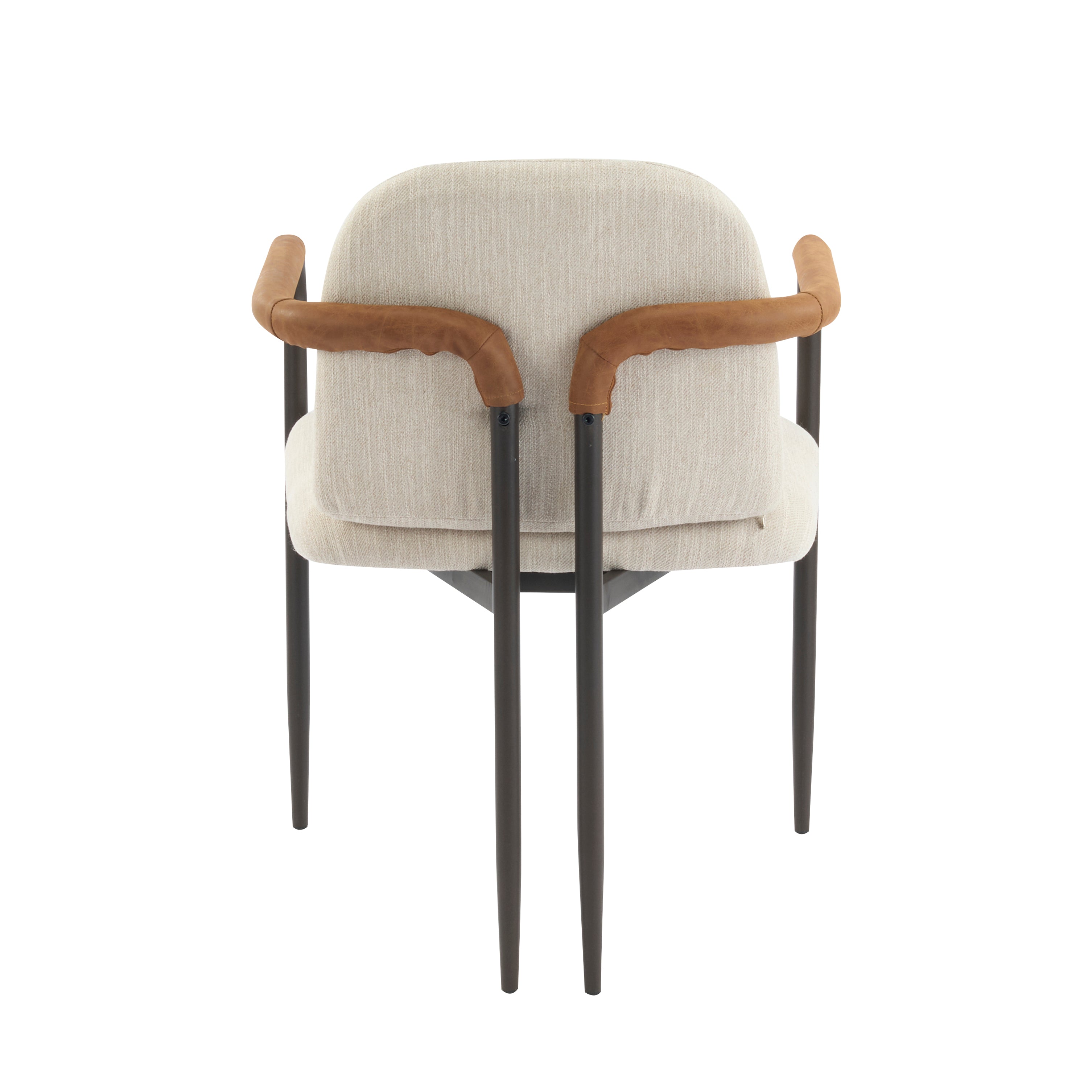 Dining Chair Set of 2 - Espresso and Beige