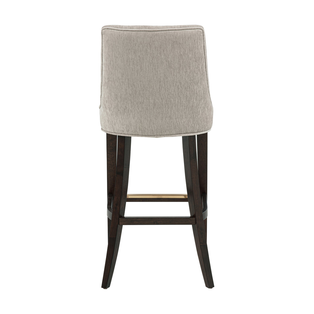 Beever Wood Upholstered Chenille Barstool