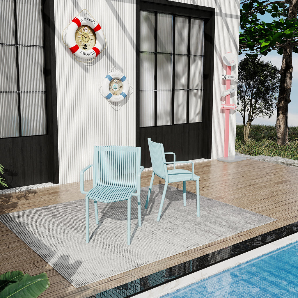 Summer 4-Piece Modern Stackable Armchair Set