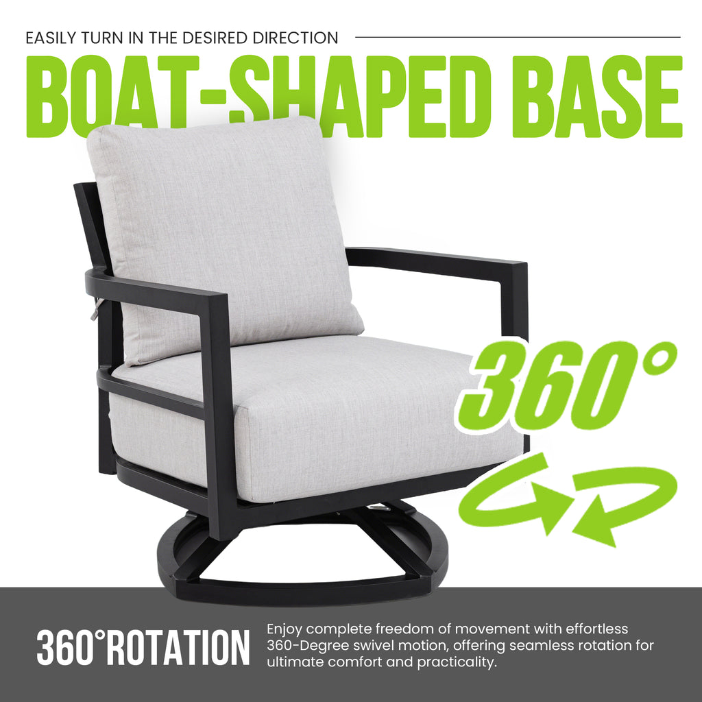 3PC Outdoor Aluminum Patio Furniture Set