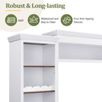 Farmhouse 4-Piece Entertainment Center with Bookshelf for TVs Up to 70"