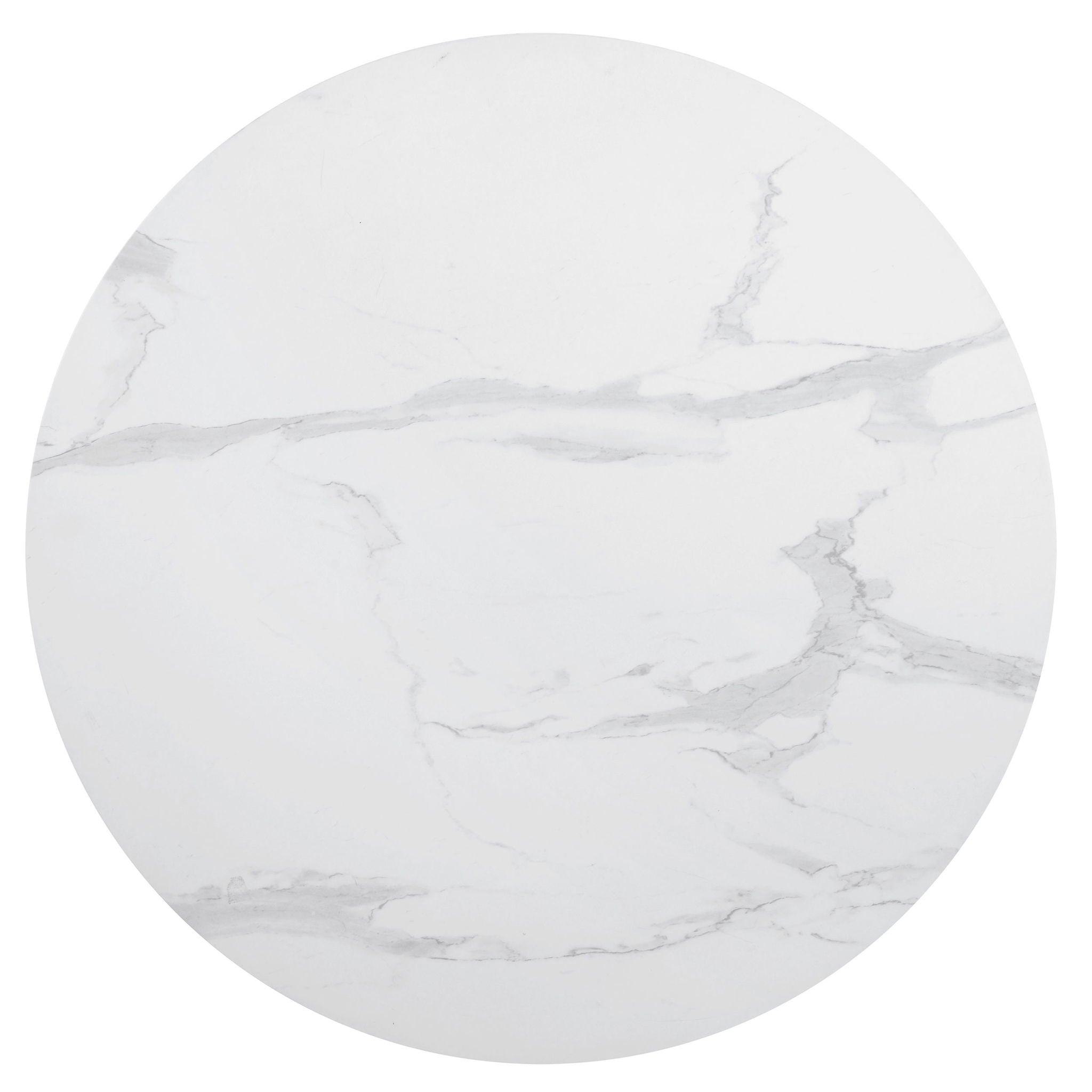 Round Dining Table With Pedestal Base - White