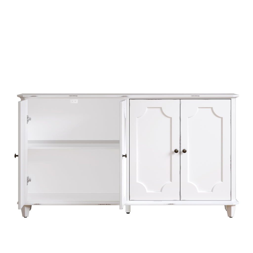 Vintage Distressed Sideboard Buffet Cabinet