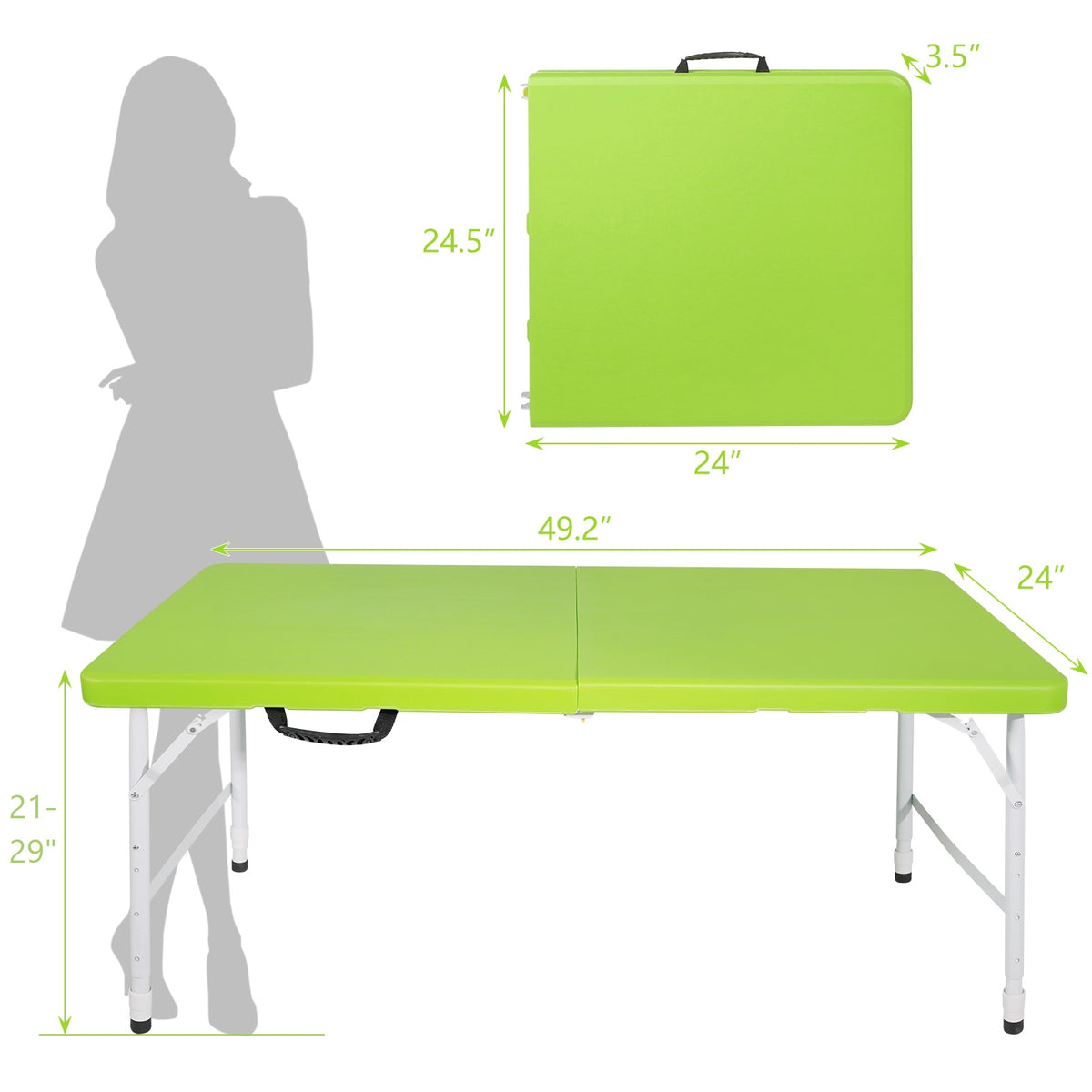 4ft Outdoor Folding Table