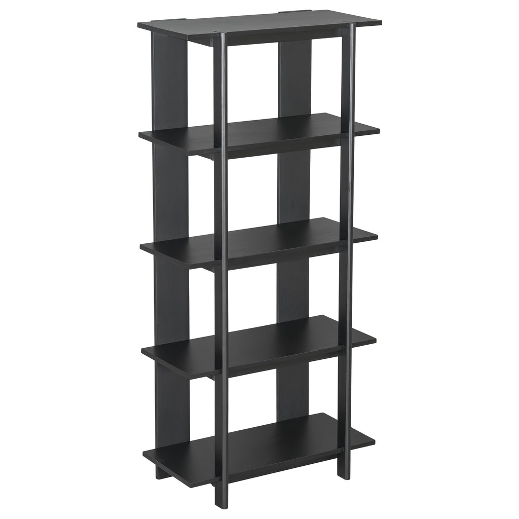 4-Tier Wooden Open Bookcase