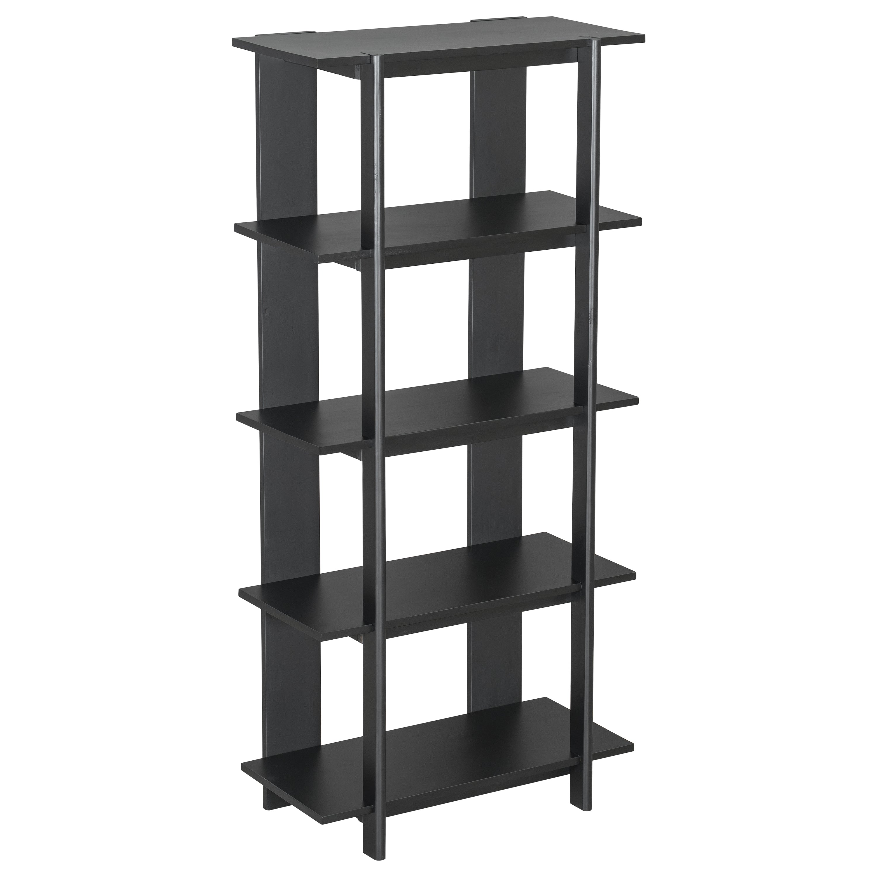4-Tier Wooden Open Bookcase