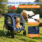 2-in-1 Bike Trailer & Pet Stroller for Dogs up to 100lbs
