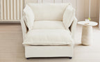 Modern Armchair Sofa with Movable Ottoman