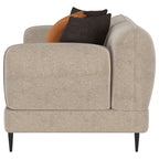 Repley Latte Upholstered Sculpted Track Arm Loveseat