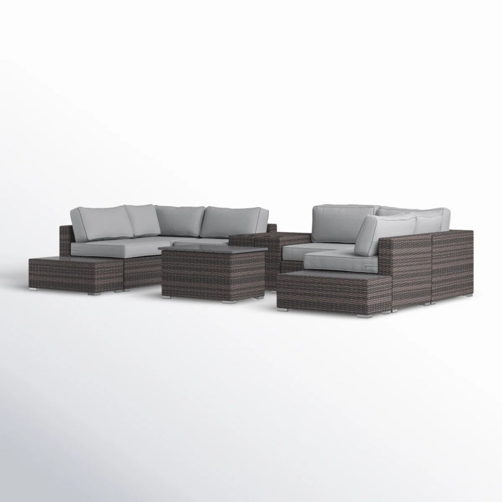 Fully Assembled Rattan Wicker Patio Seating Set for 4 with Cushions