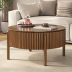 Round Lift Top Coffee Table with Hidden Storage