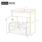 30'' Bathroom Vanity with Ceramic Sink Combo