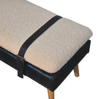 Bouclé Buffalo Hide Bench