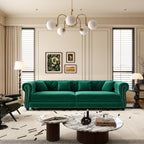 Chesterfield Sofa Bed - 3-in-1 Velvet Convertible