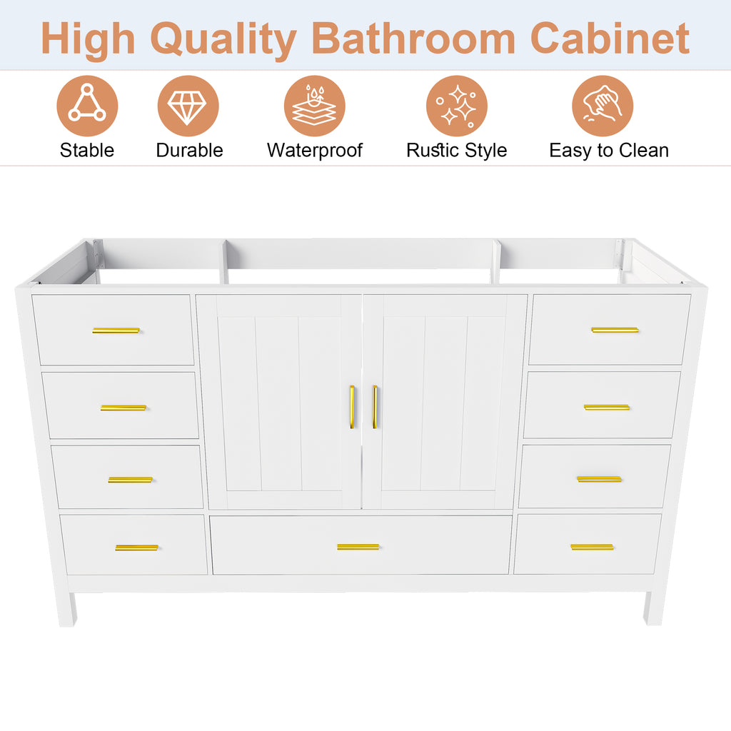 60" Bathroom Vanity Base Cabinet