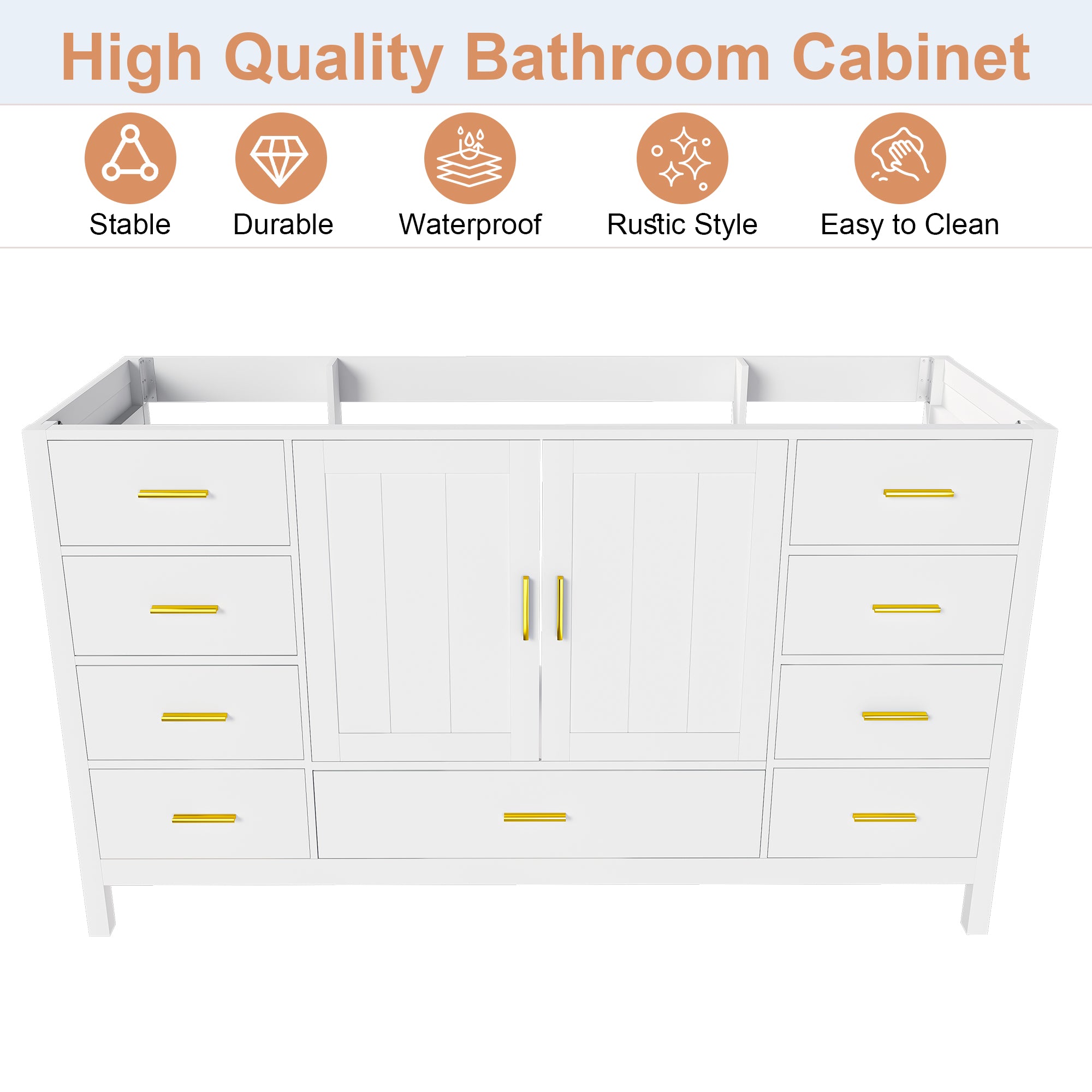 60" Bathroom Vanity Base Cabinet