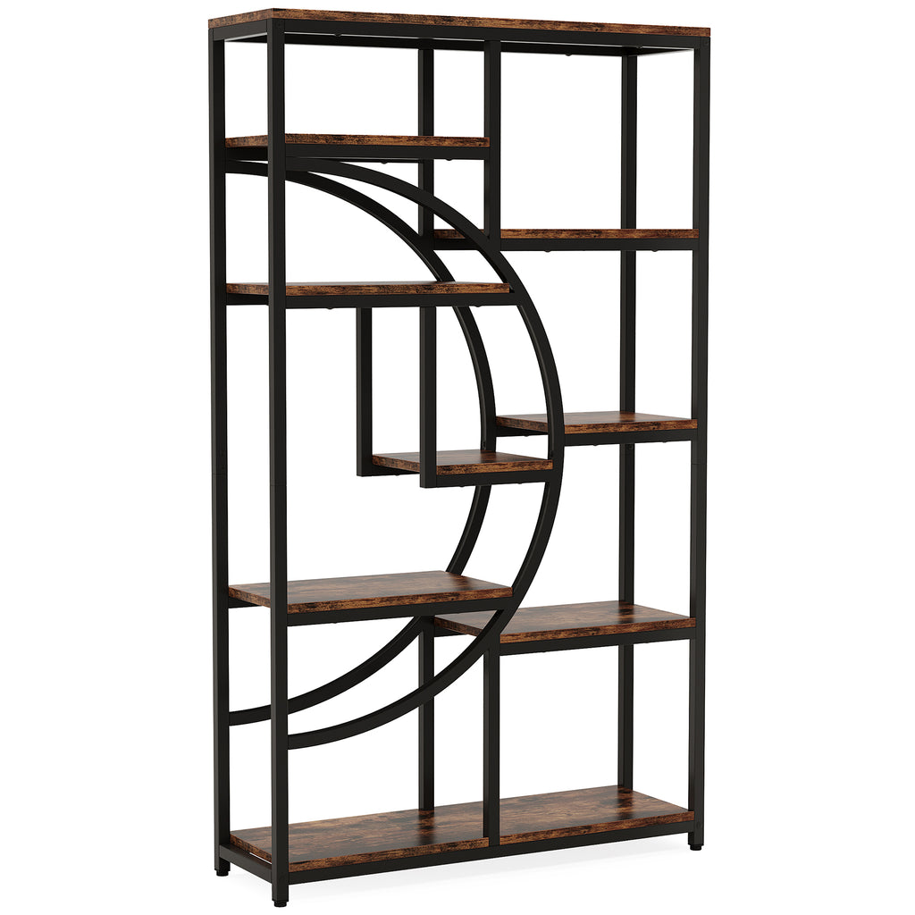 68.89" Height Industrial 5-Tier Rustic Brown Etagere