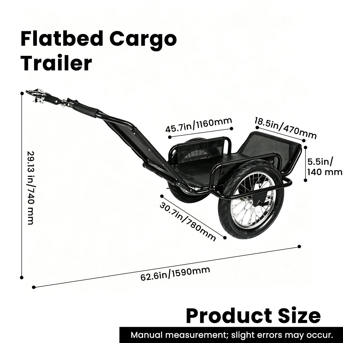 Bike Cargo Trailer with Heavy-Duty Load Capacity