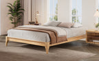 12 Inch Full Size Solid Dry Bamboo Wood Platform Bed Frame