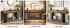 63" Farmhouse Console Table with Storage