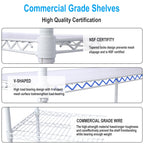 6 Tier 6000lbs Capacity NSF Metal Shelf Wire Shelving Unit