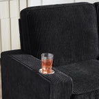 Modern Corduroy 3-Seater Sofa