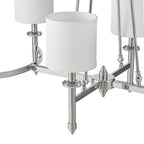 6-Light Chandelier With Fabric Drum Shades