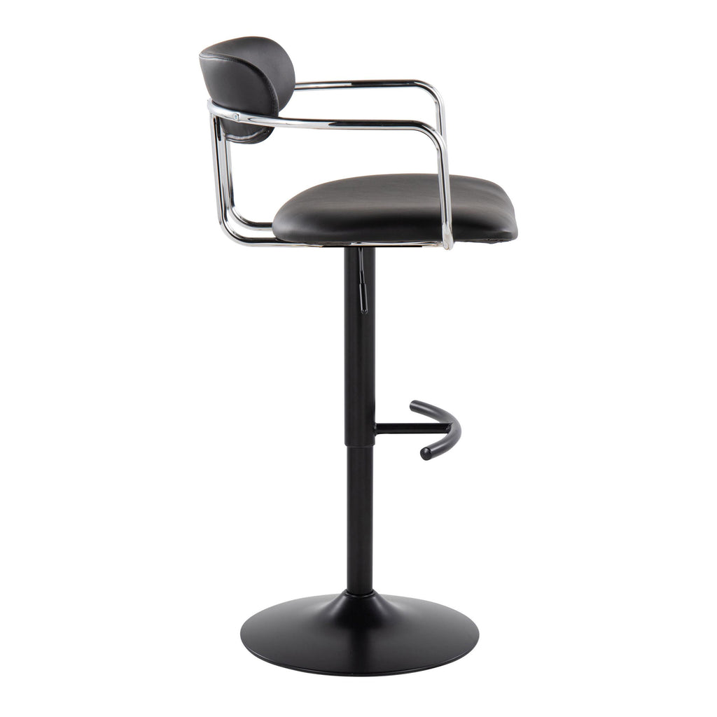 Contemporary Adjustable Height Barstool with Swivel