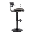 Contemporary Adjustable Height Barstool with Swivel