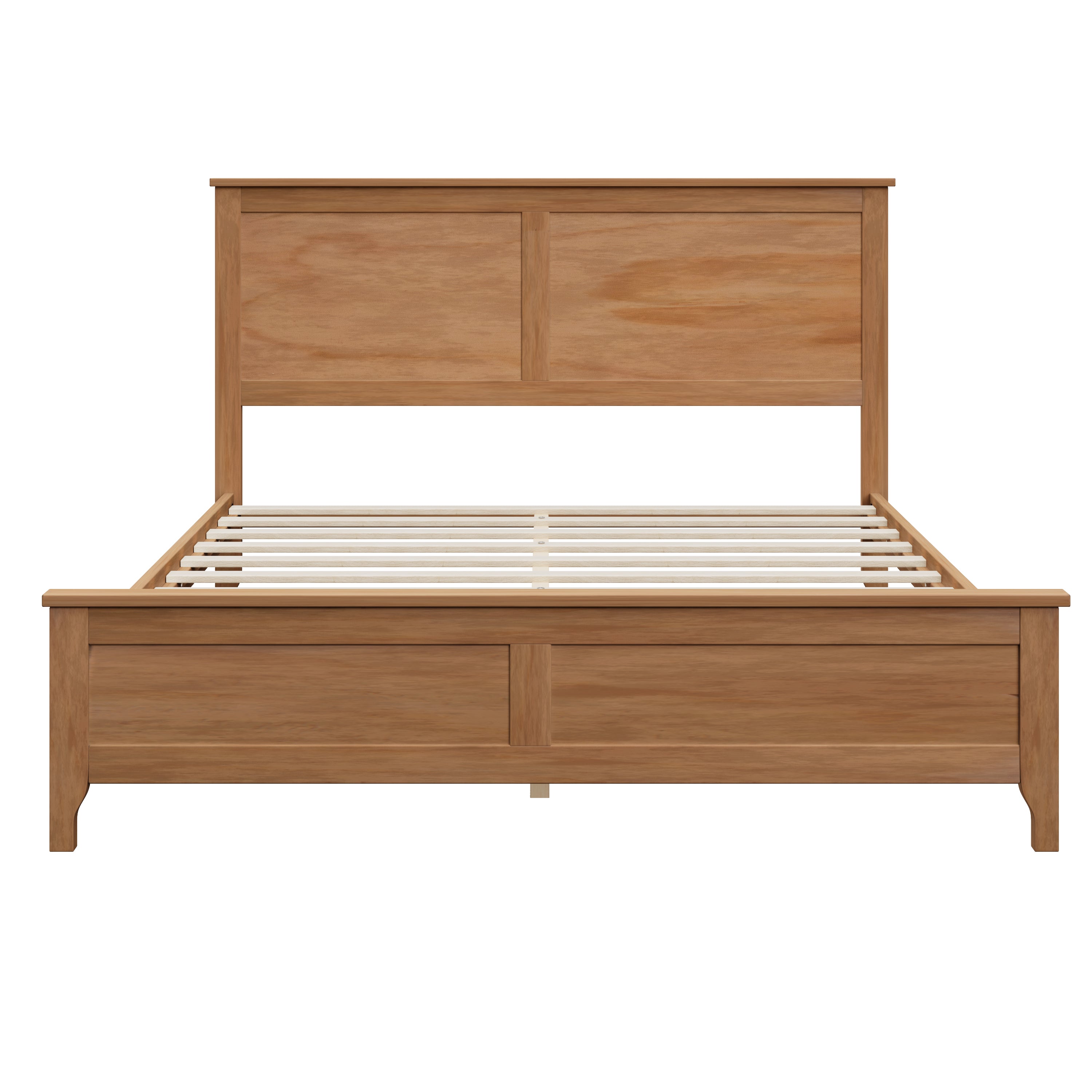 Modern Solid Wood Queen Size Platform Bed