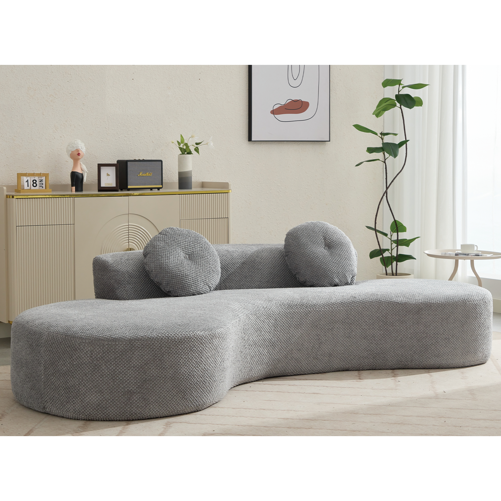 105.5'' Curved Sofa - Modern Minimalist Sofa
