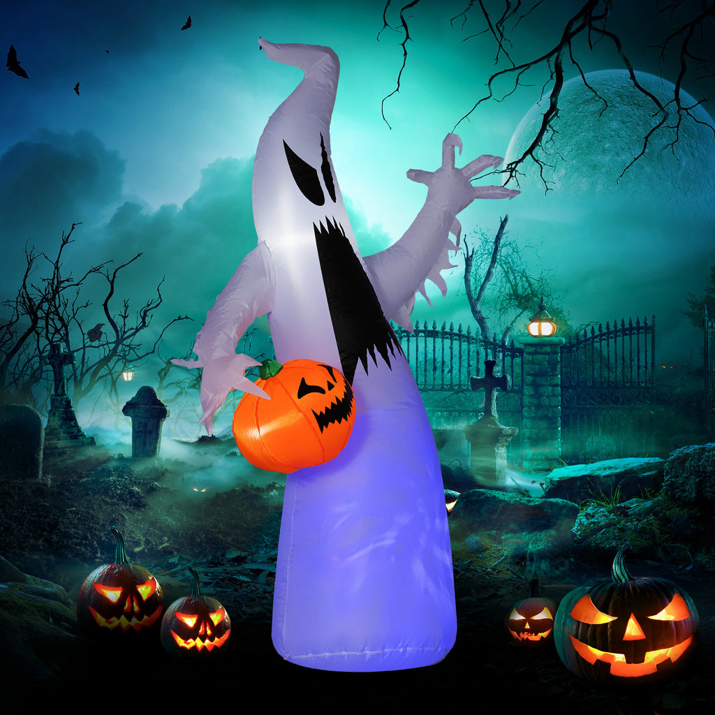 HOMCOM 5.9' Halloween Inflatable Outdoor Decoration Ghost